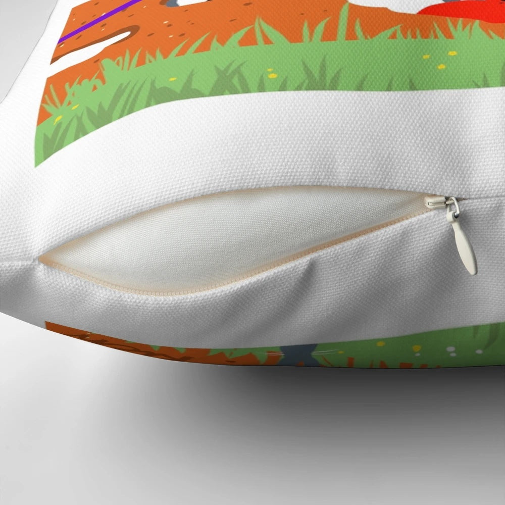 Soft, stylish "After the Rain" pillow with greyhound, whippet, and lurcher design