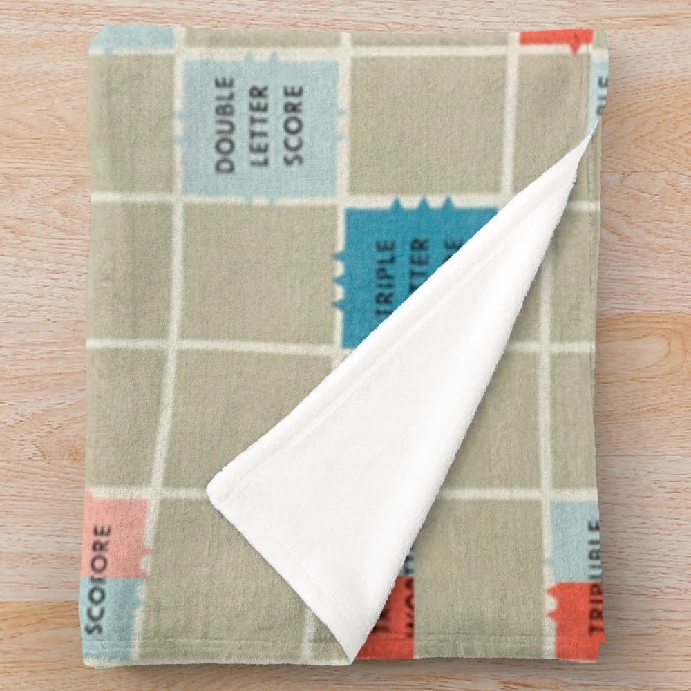 Afterglow scrabble plush blanket for cozy nights