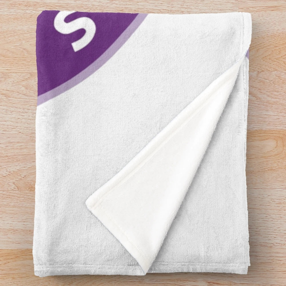 Agnes Scott College plush blanket featuring varsity sports design