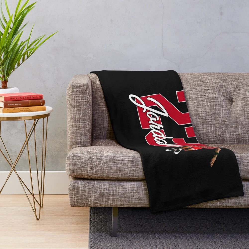 Air Jordan 23 inspired plush blanket for active lifestyles