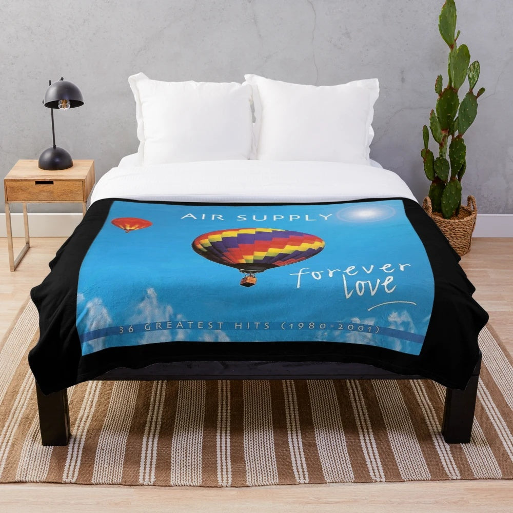 Air Supply Plush Blanket with Band Logo