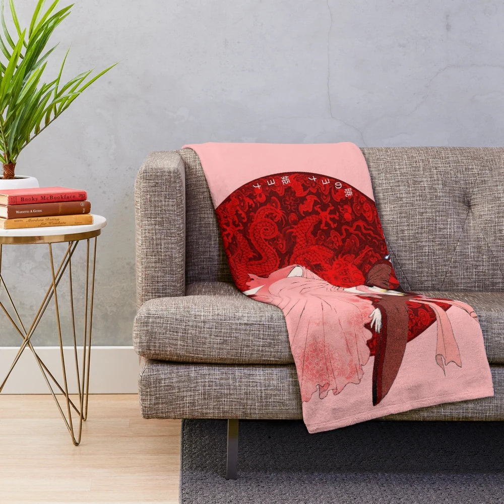 Akatsuki no Yona inspired plush blanket featuring the anime character Yona