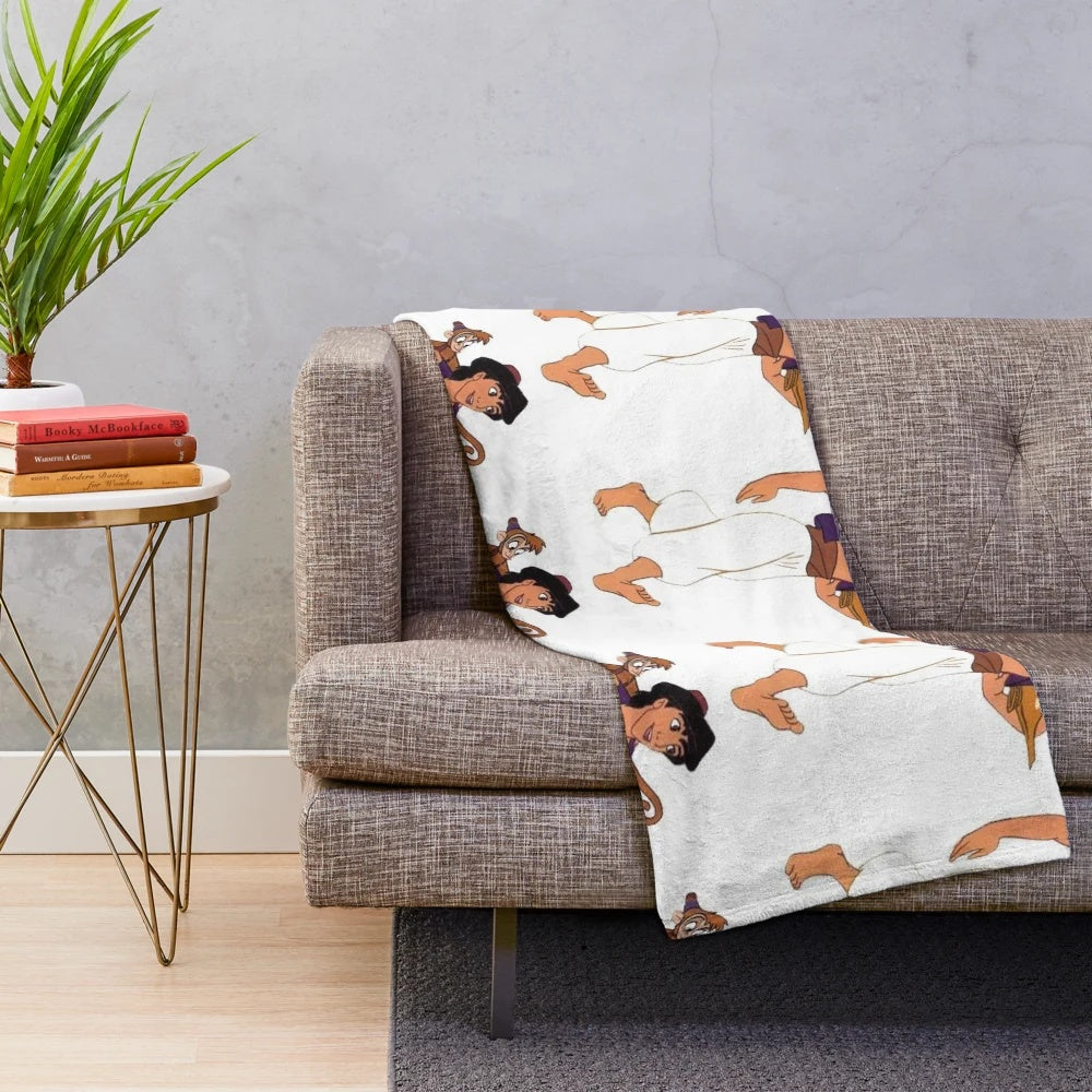 Aladdin-inspired plush blanket with intricate design