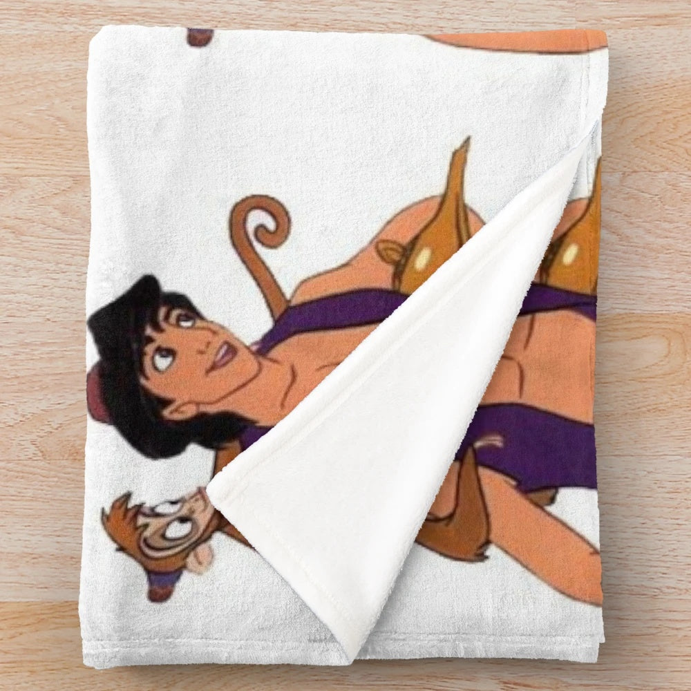 Aladdin-inspired plush blanket with intricate design