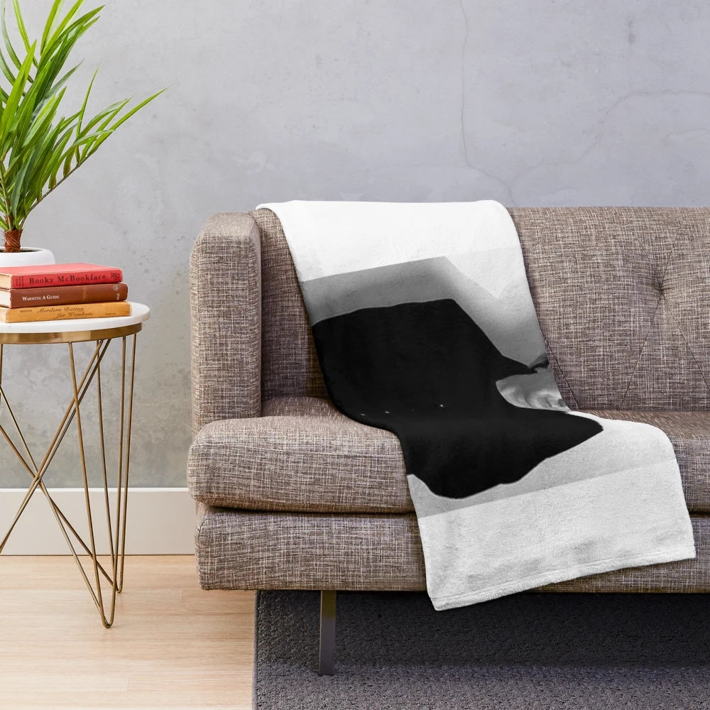 Alan Rickman inspired plush blanket with retro cinema design
