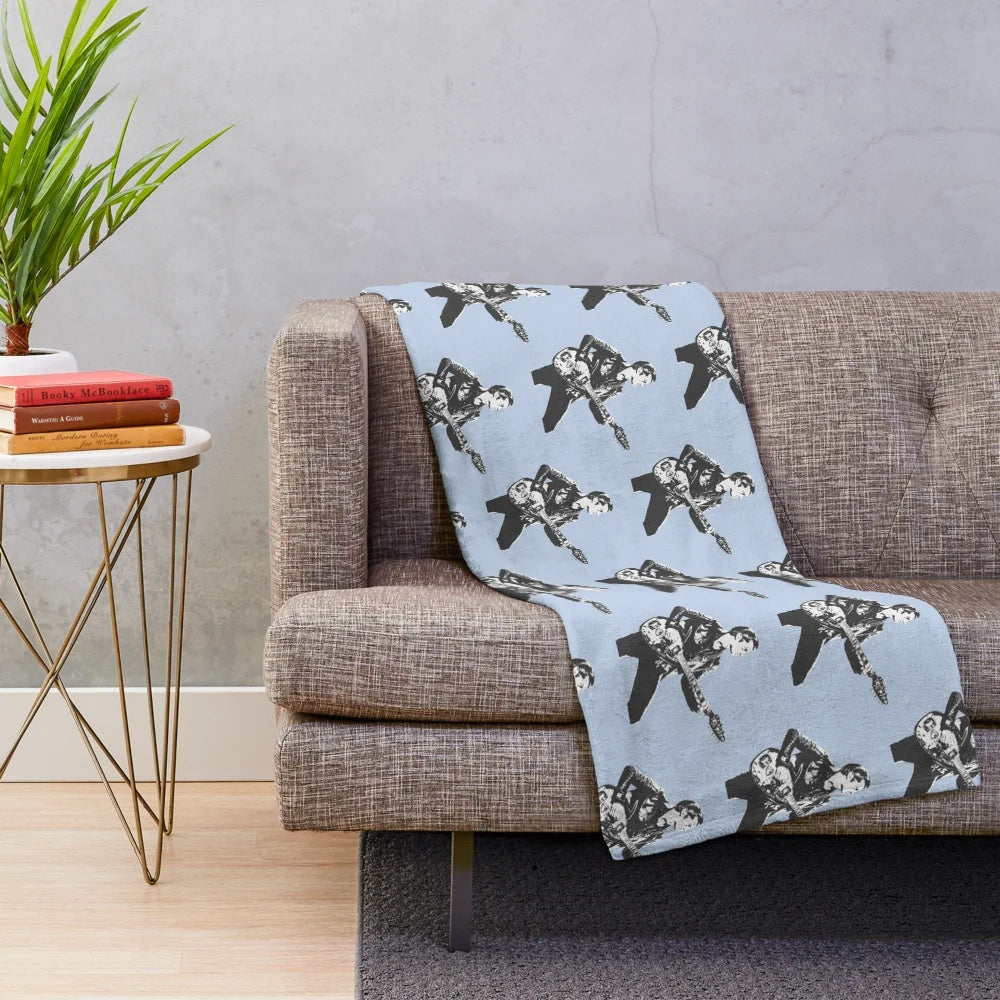 Plush blanket featuring image of Alex Turner, lead singer of the indie band Arctic Monkeys
