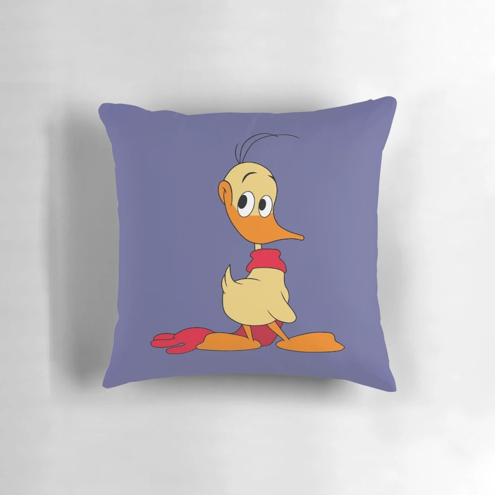 Soft, plush pillow featuring the beloved character Alfred J. Kwak from the popular musical cartoon series.