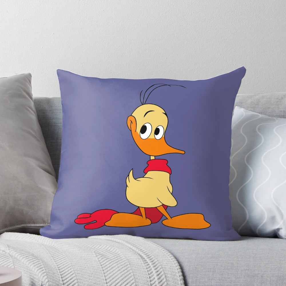 Soft, plush pillow featuring the beloved character Alfred J. Kwak from the popular musical cartoon series.