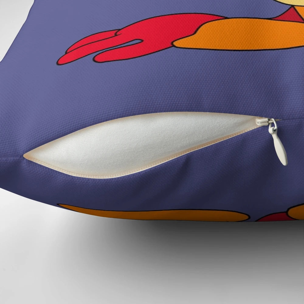Soft, plush pillow featuring the beloved character Alfred J. Kwak from the popular musical cartoon series.