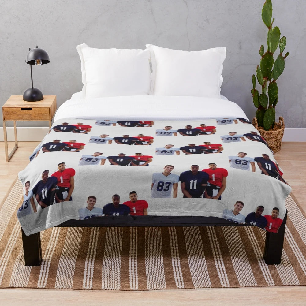 All American Inspired Plush Blanket with Characters