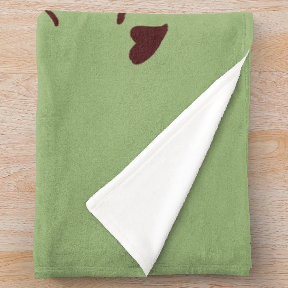 Soft, floral plush blanket with "All Things Grow with Love" design