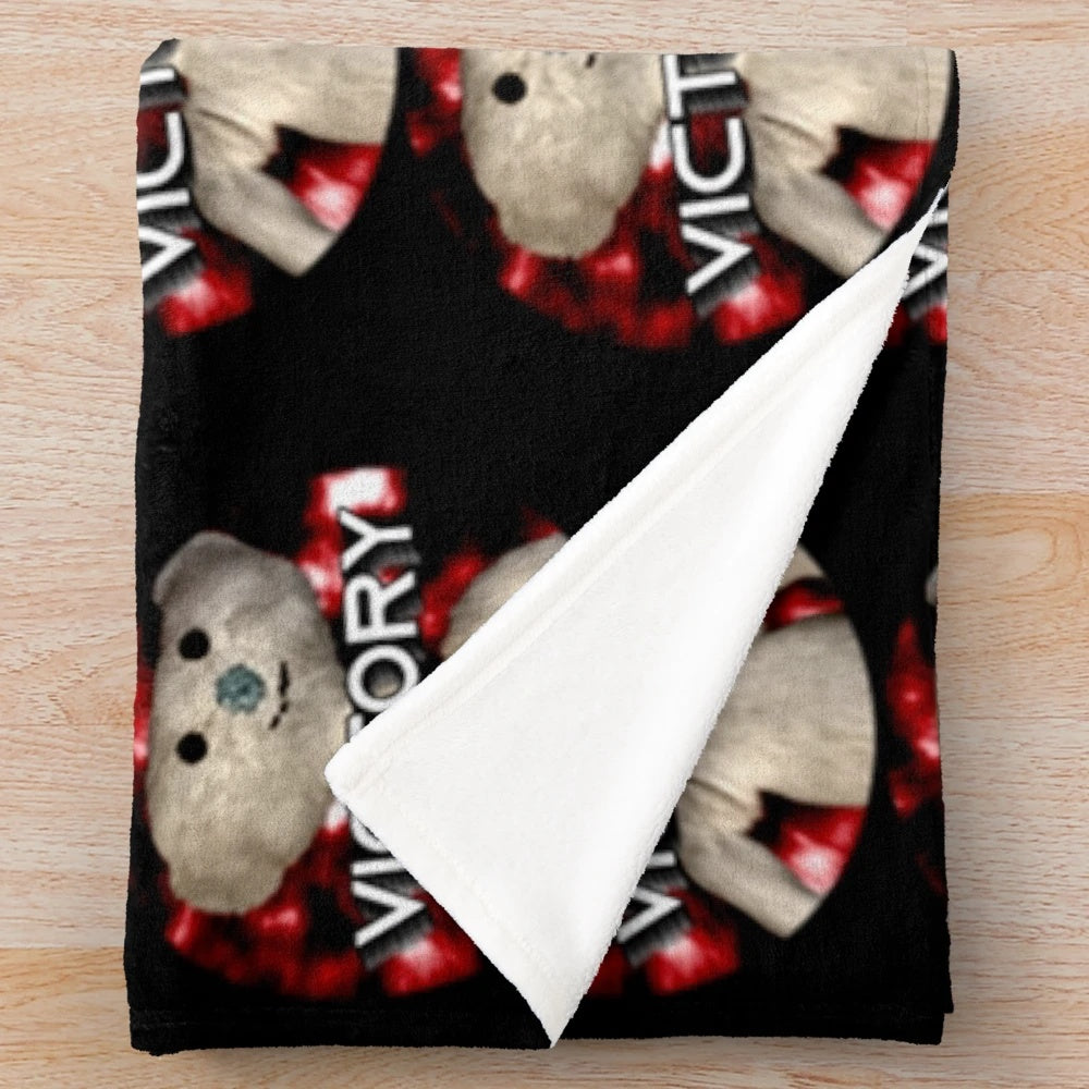 Cozy alpha bear plush blanket with a soft, cuddly design inspired by Roblox