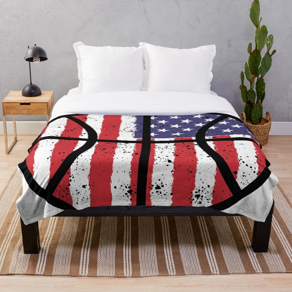 America Basketball Plush Blanket