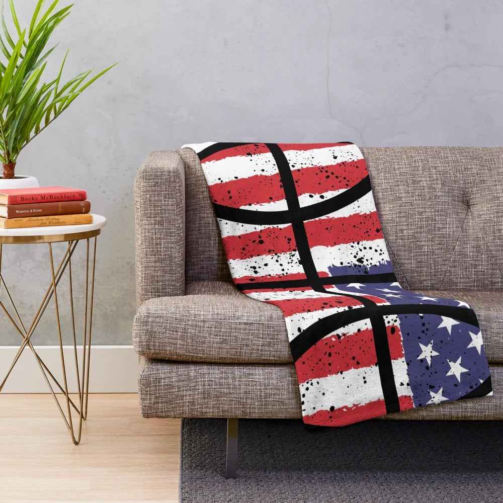America Basketball Plush Blanket