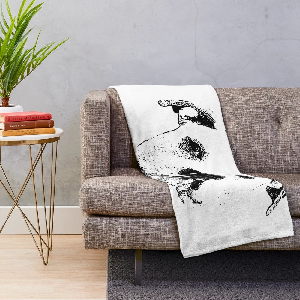 American Bulldog Plush Blanket for Dog Lovers