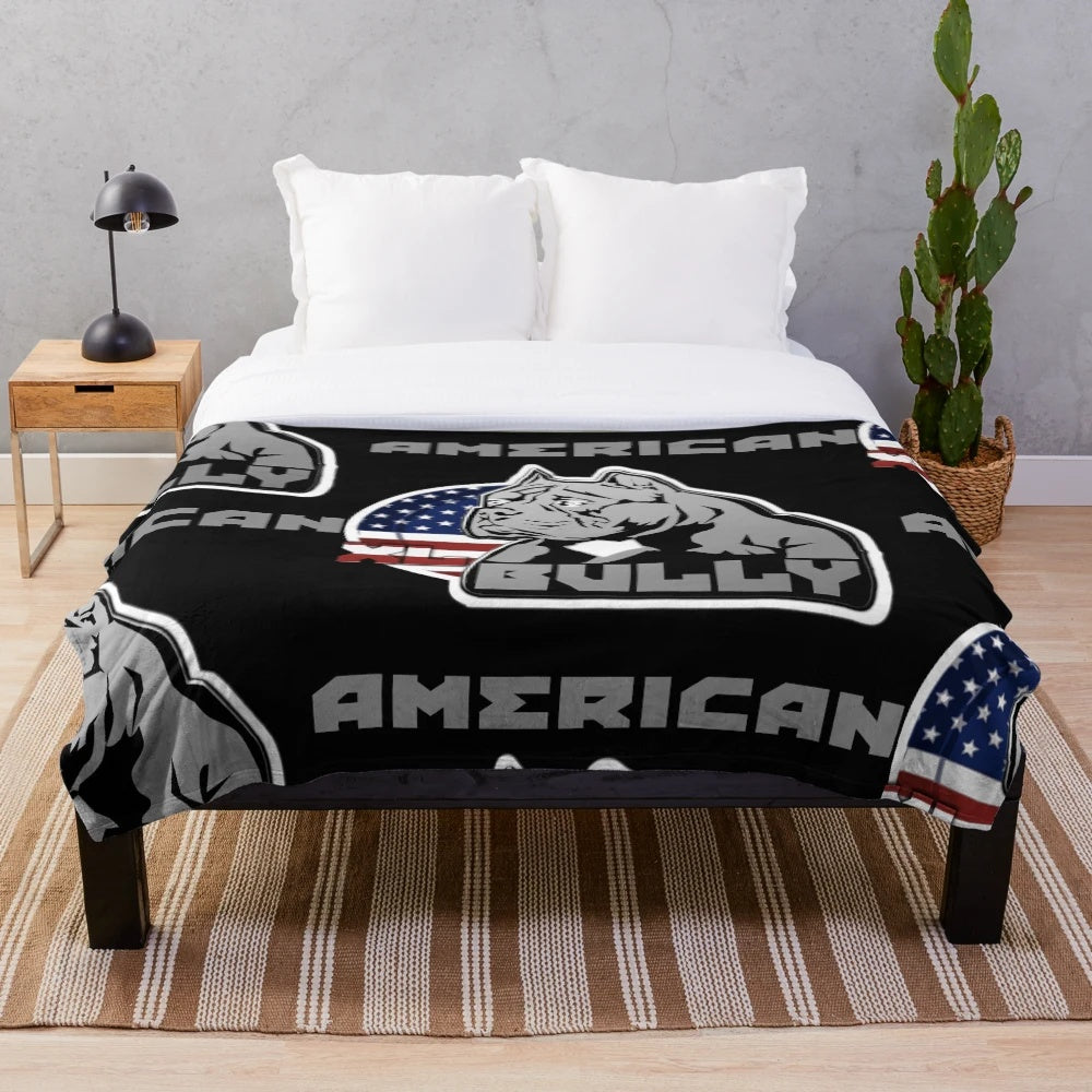 American XL Bully Plush Blanket