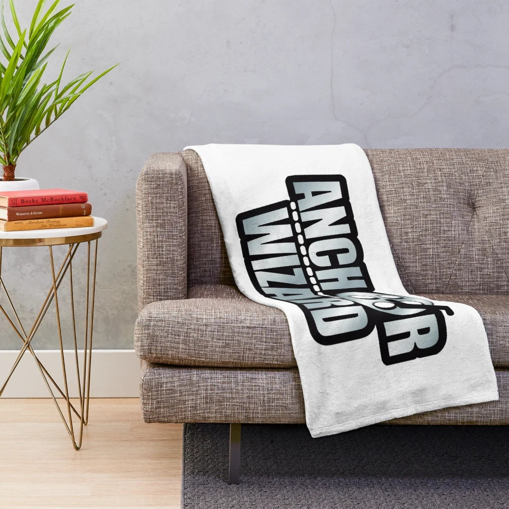 Anchor wizard plush blanket for boating and outdoor activities