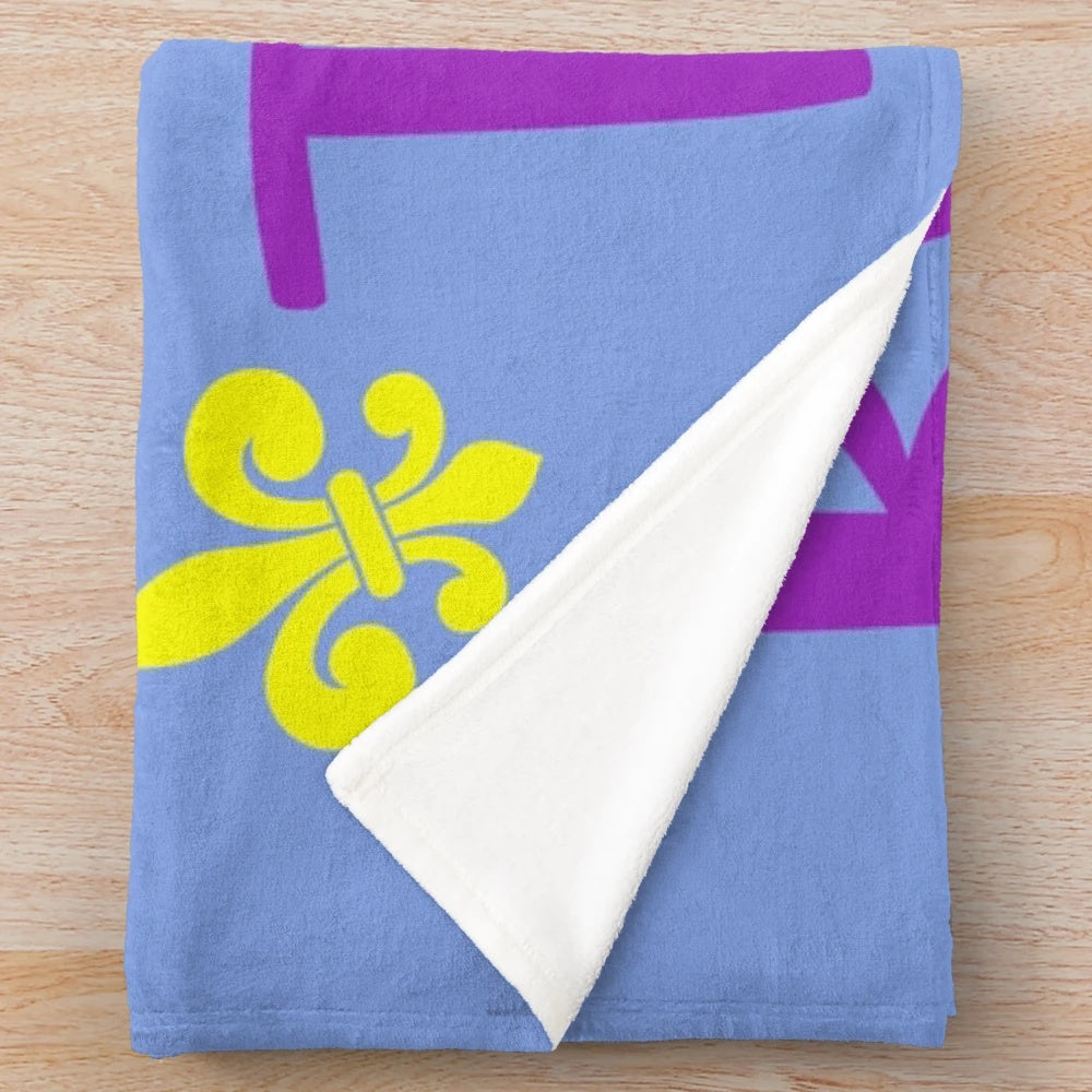 Plush blanket with beads and bling design