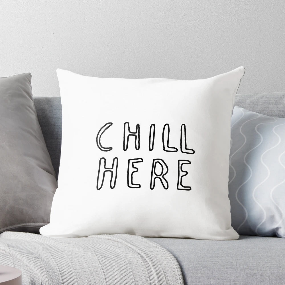 Soft, comfortable typography pillow case for relaxation and home decor