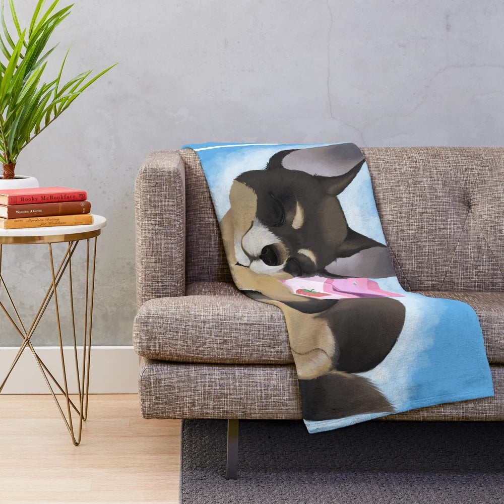 Soft and fluffy plush blanket for pets