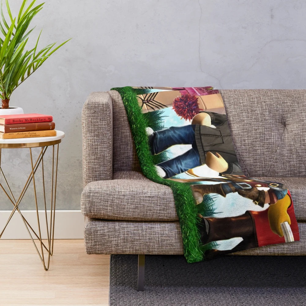 Soft and warm plush blanket perfect for Roblox gamers
