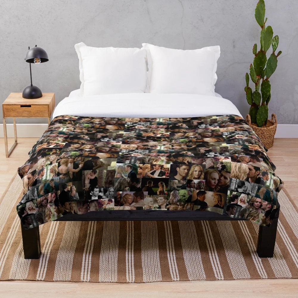 Cozy and soft plush blanket with a trendy pattern