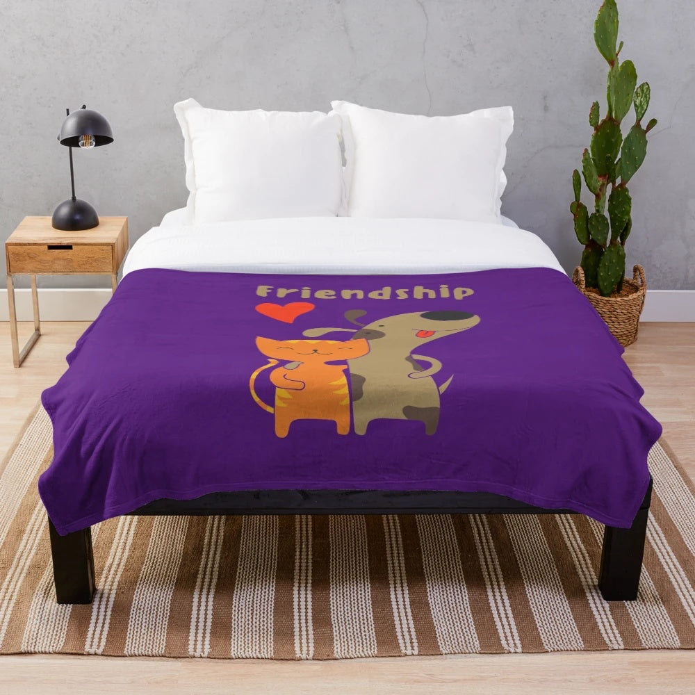 Plush blanket in a cozy bedroom setting