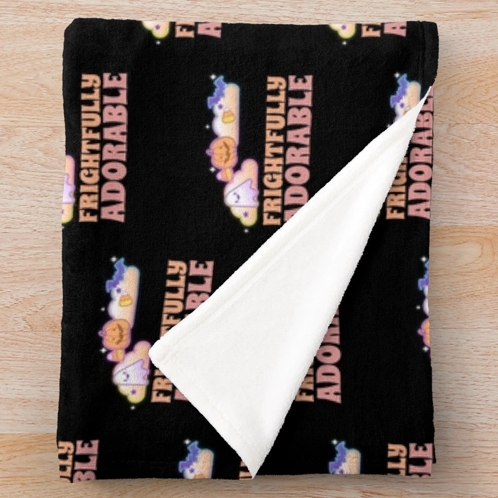 Cute and spooky Halloween plush blanket
