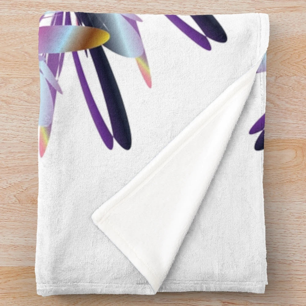 Cozy and stylish designer's plush blanket with a vibrant and modern pattern