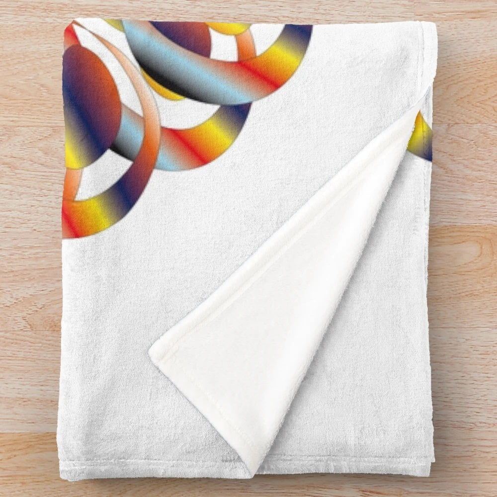 Cozy and stylish designer's plush blanket with a vibrant pattern