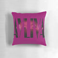 Soft and comfortable pink pillow with Ayliva logo