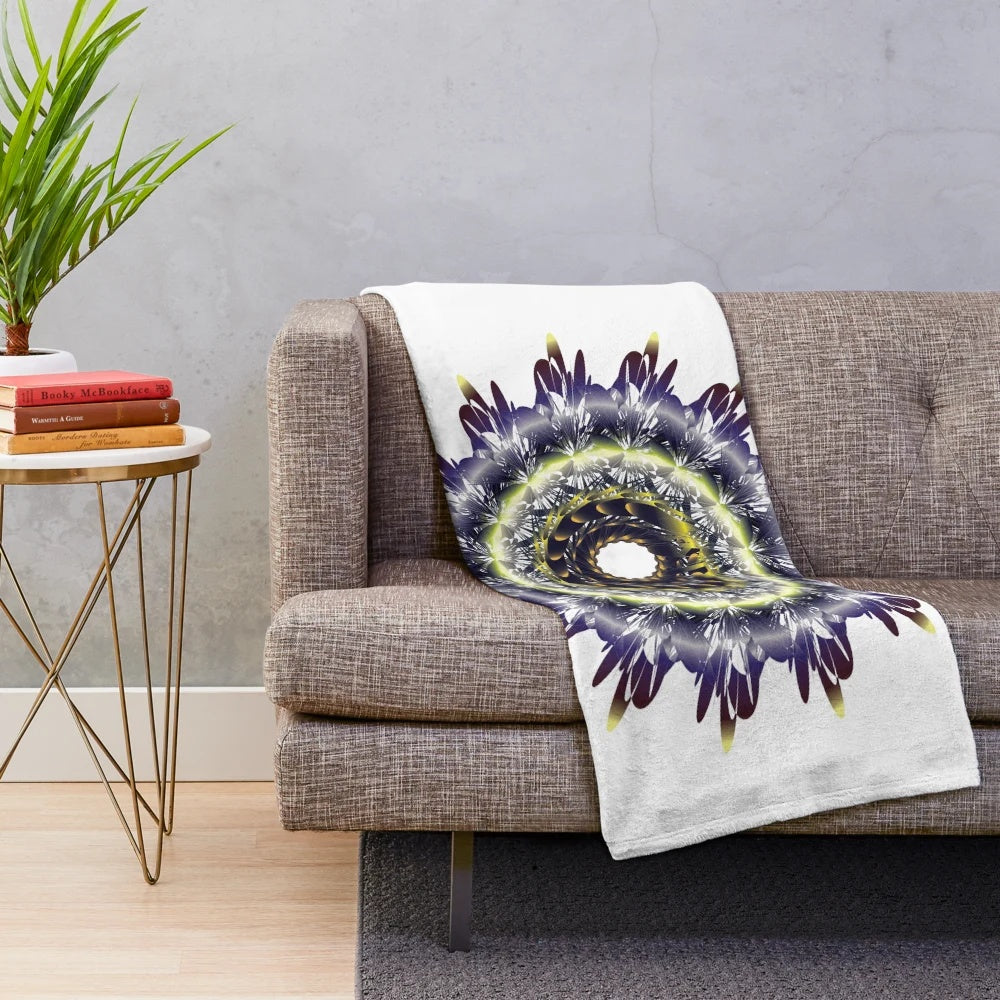Cozy and stylish plush blanket with vibrant and trendy design