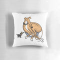 A comfortable and supportive pillow designed for greyhounds, lurchers, and other pet breeds.