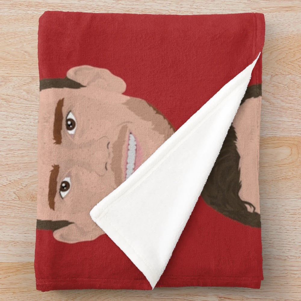 Cozy Andrew Robertson Plush Blanket with portrait design