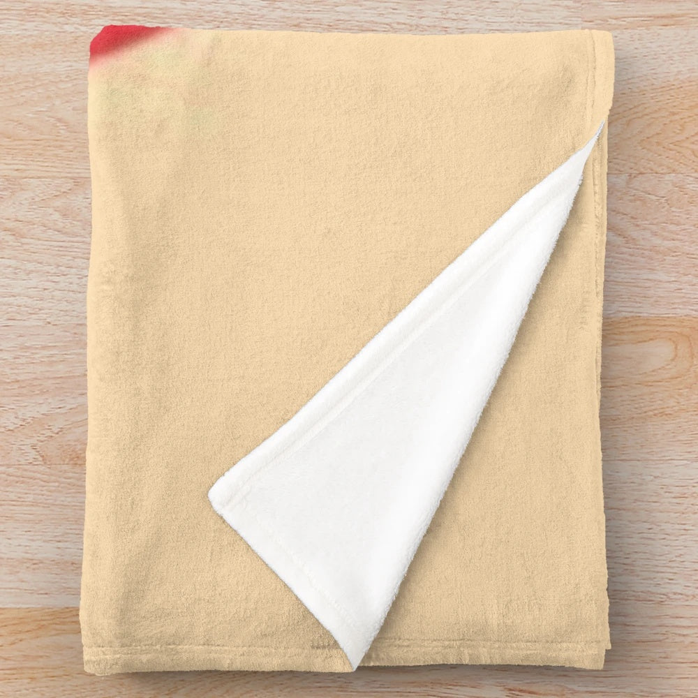 Angry emoji design on a soft and cozy plush blanket