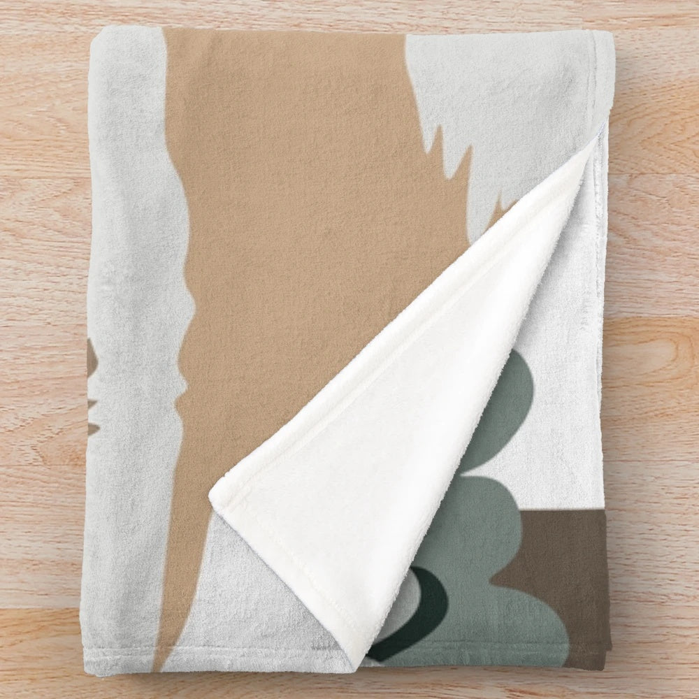 Cozy animal crossing inspired plush blanket featuring the deer villager Sherb