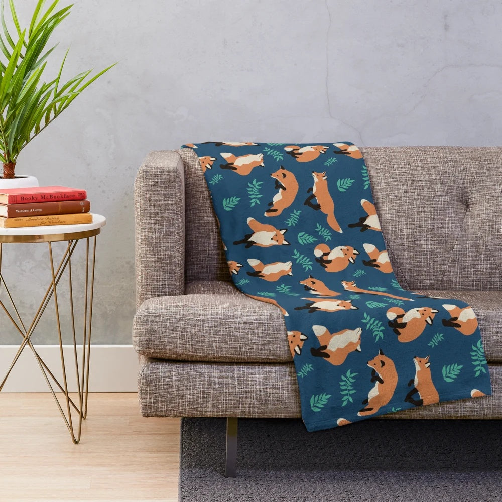 Soft and Plush Animal Print Blanket with Nature Motif