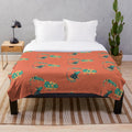Soft and fluffy plush animal-themed blanket