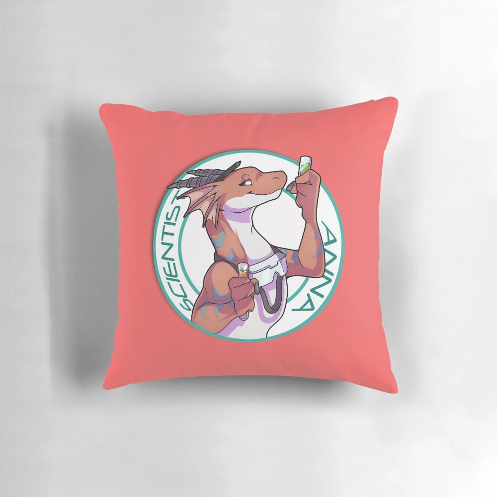 Soft, plush pillow featuring an anime-style character with a cute dragon design