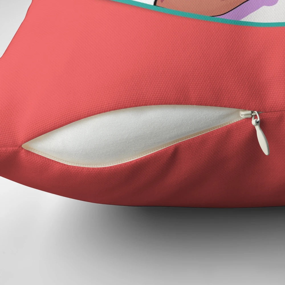 Soft, plush pillow featuring an anime-style character with a cute dragon design