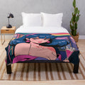 Soft and plush anime girl-themed blanket for cinema and anime lovers