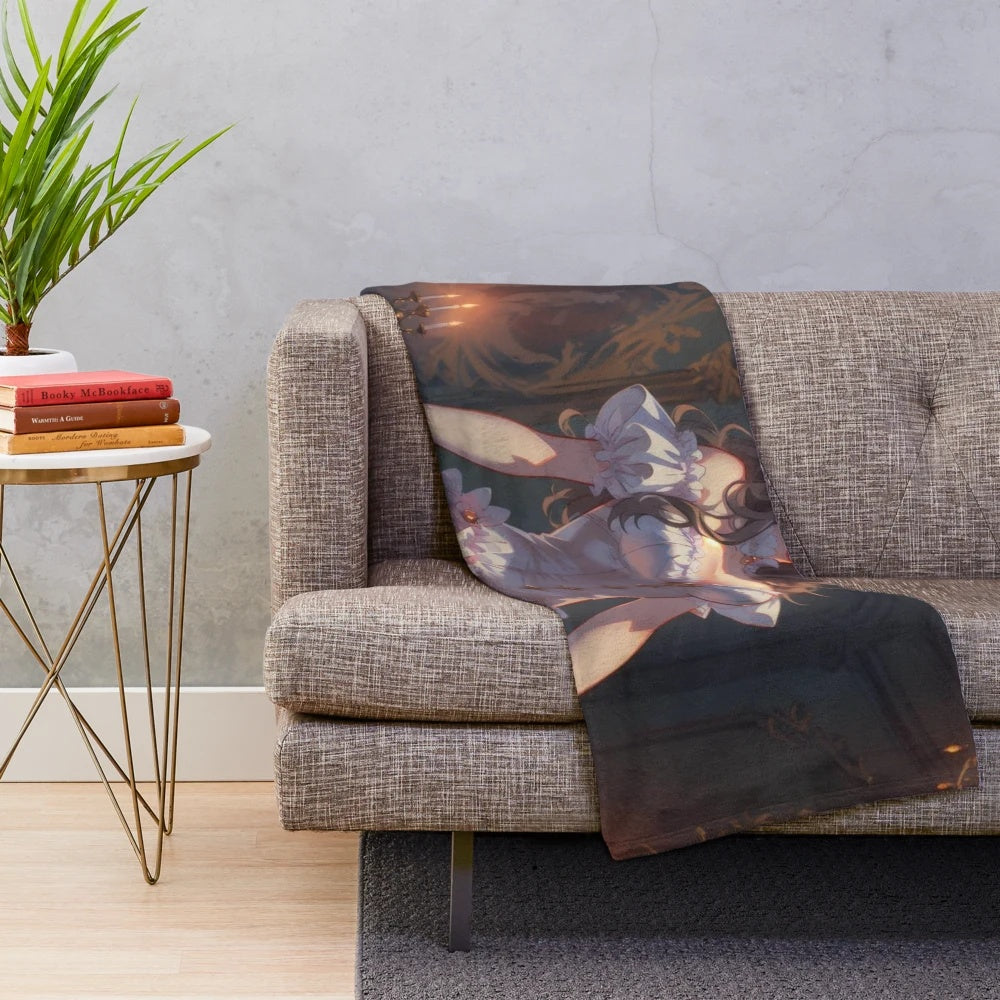 Soft and cuddly anime girl plush blanket