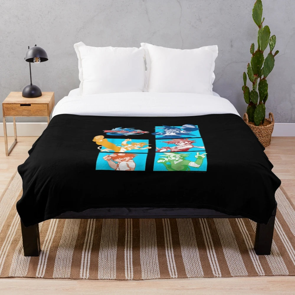 Beyblade Generation 1 Bladebreakers Mono Light Plush Blanket