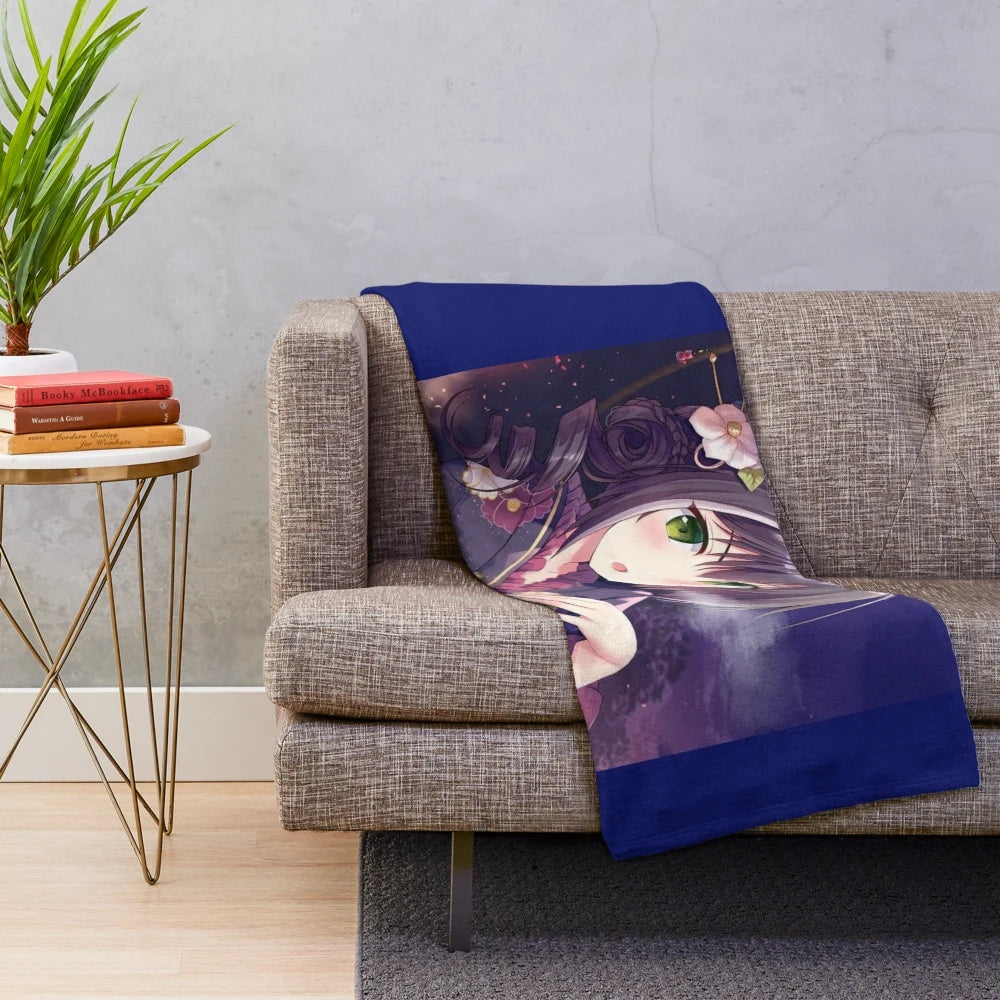 Soft and cuddly plush blanket featuring Kyaru from the anime series Princess Connect! Re: Dive