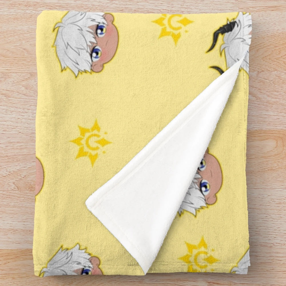 Soft and plush blanket featuring the Obey Me character Mammon
