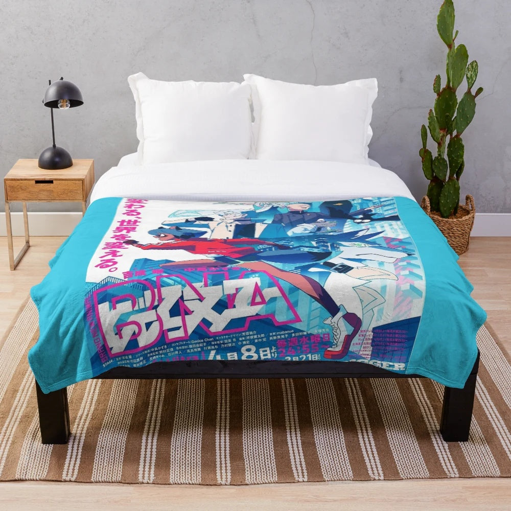 Soft and comfortable anime-themed plush blanket featuring characters from Brand New Animal
