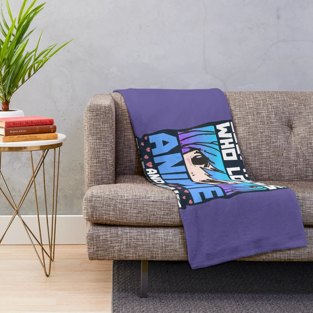 Cozy plush blanket featuring an anime-inspired design for fans of sketching and anime
