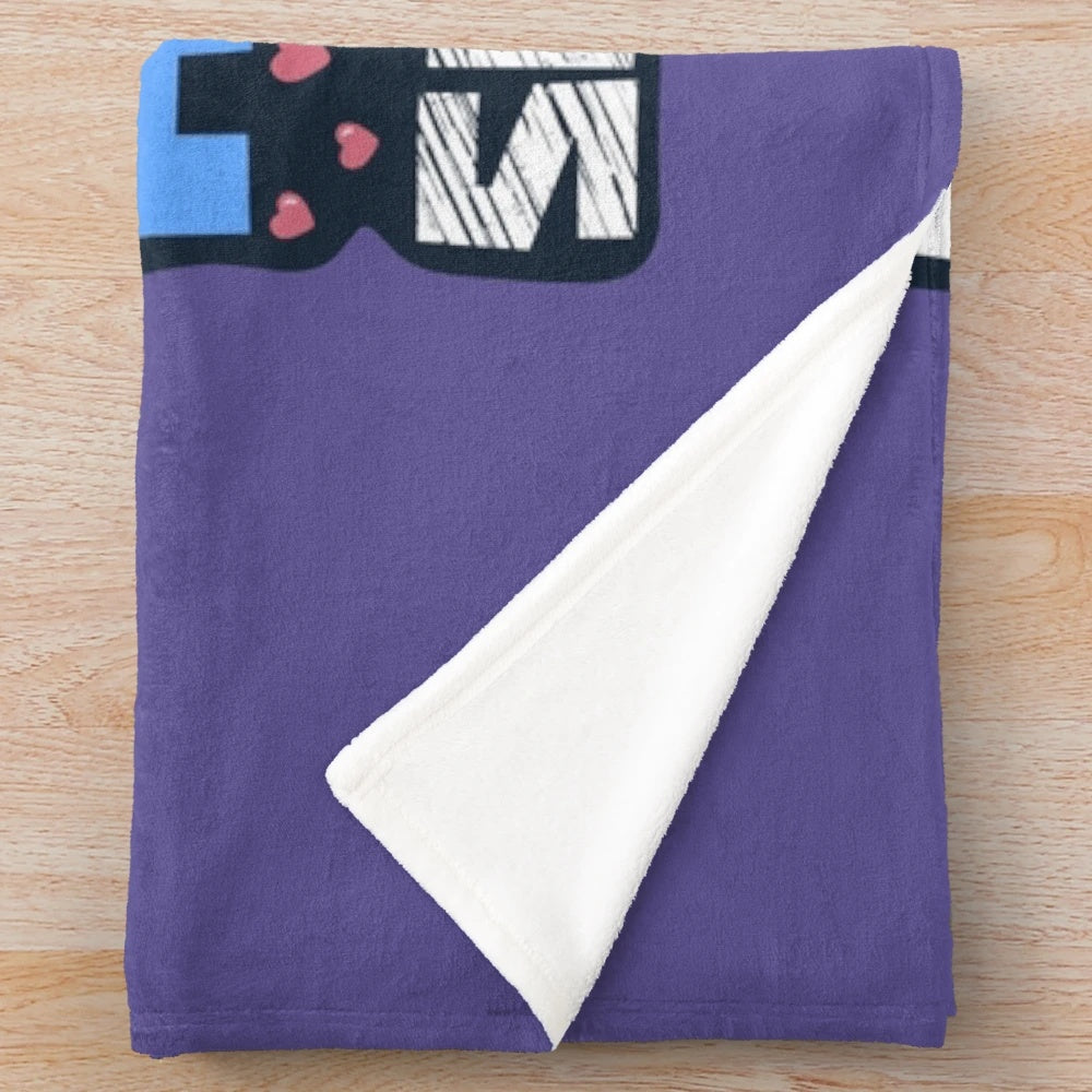 Cozy plush blanket featuring an anime-inspired design for fans of sketching and anime