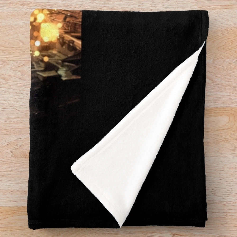 Cozy anime-inspired plush blanket featuring fan art design