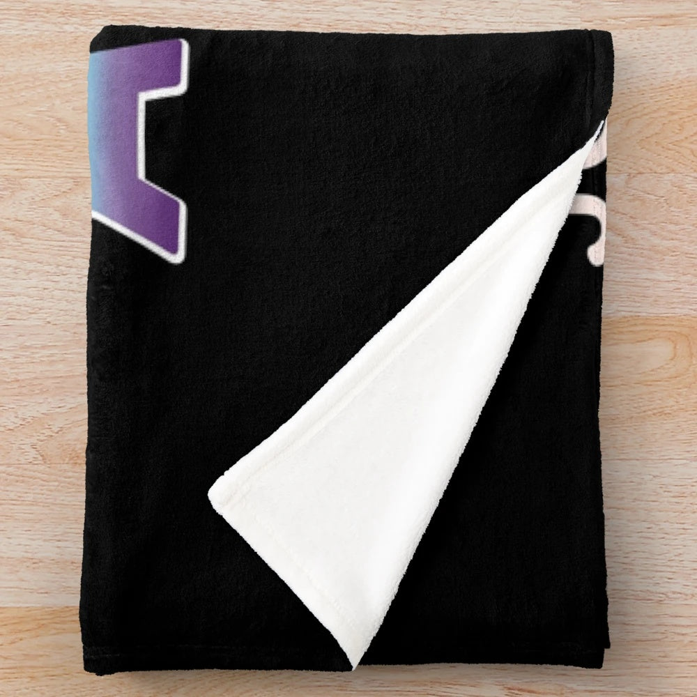 Anime-inspired plush blanket with kawaii design